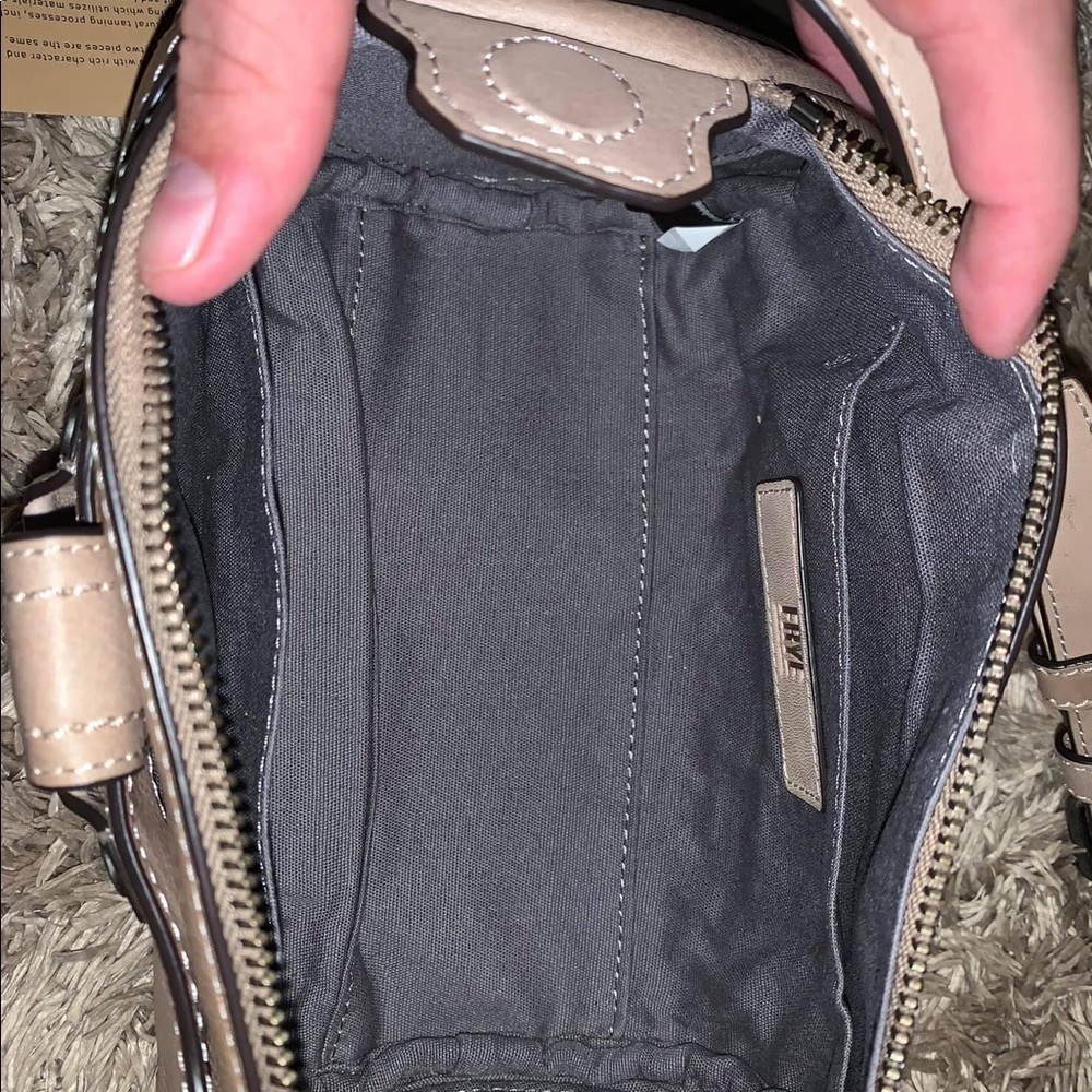 Frye Women's Nora Mini Barrel Crossbody Taupe NWT - Picture 5 of 7